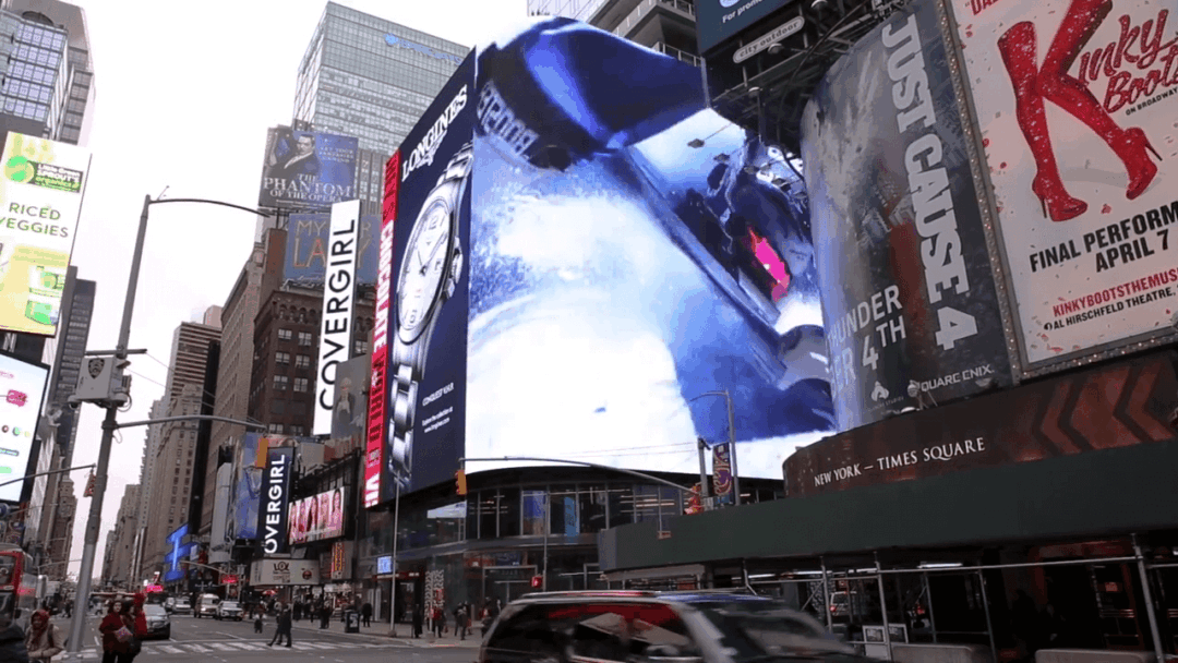 Habillage digital Longines à Times Square