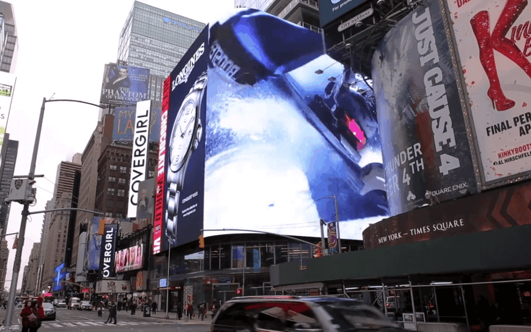 Habillage digital Longines à Times Square